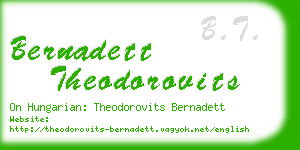 bernadett theodorovits business card